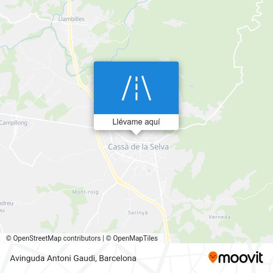 Mapa Avinguda Antoni Gaudi