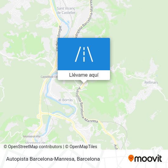 Mapa Autopista Barcelona-Manresa