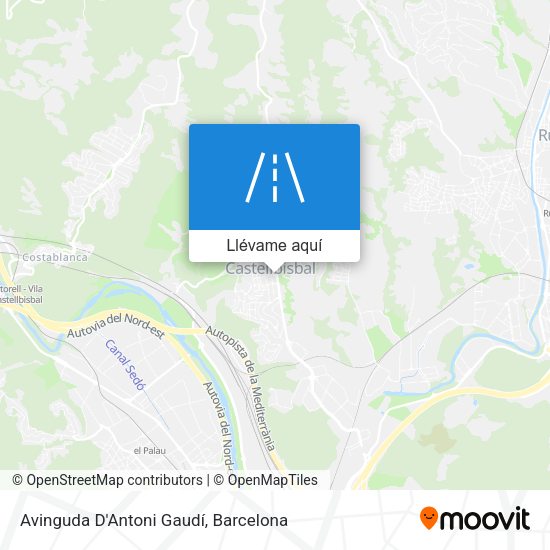 Mapa Avinguda D'Antoni Gaudí