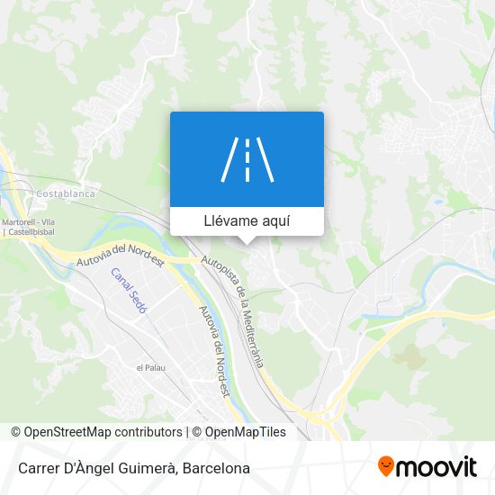 Mapa Carrer D'Àngel Guimerà