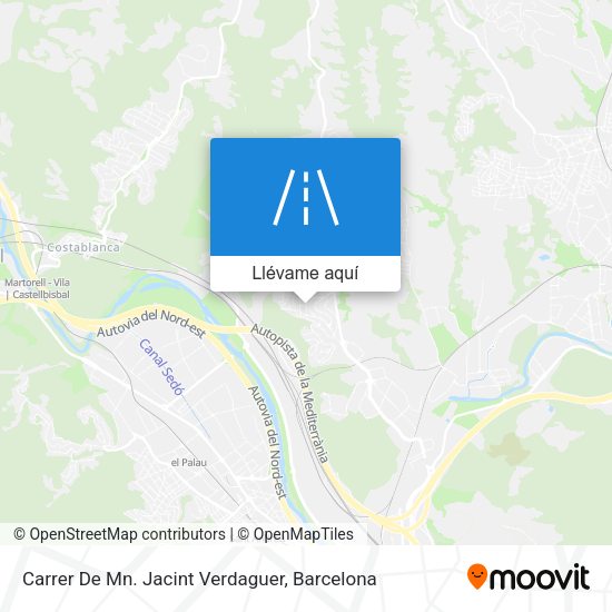 Mapa Carrer De Mn. Jacint Verdaguer