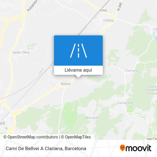 Mapa Camí De Bellvei A Clariana