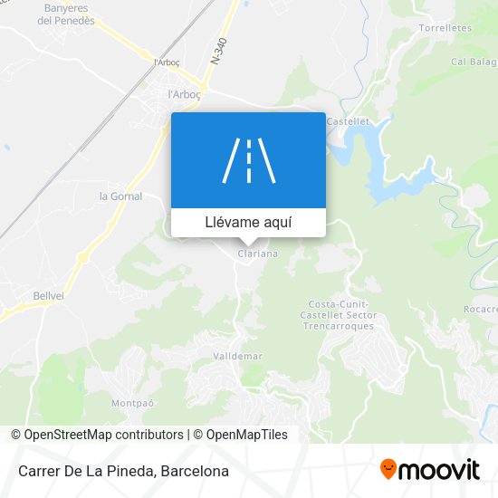 Mapa Carrer De La Pineda
