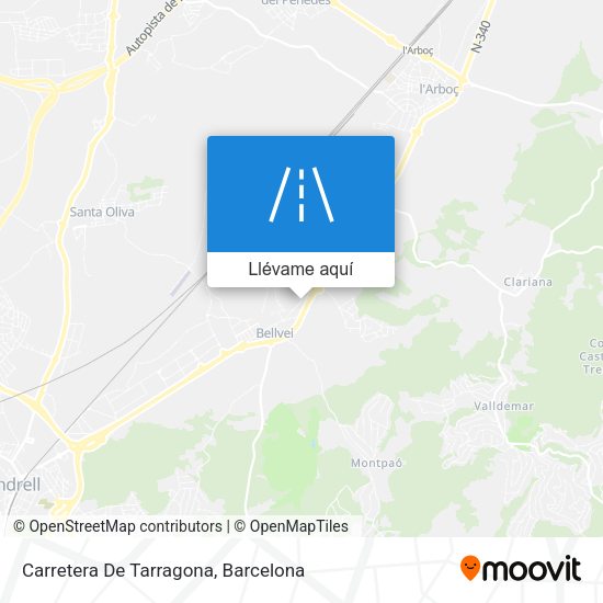 Mapa Carretera De Tarragona
