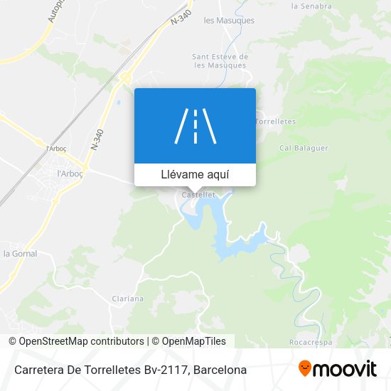Mapa Carretera De Torrelletes Bv-2117