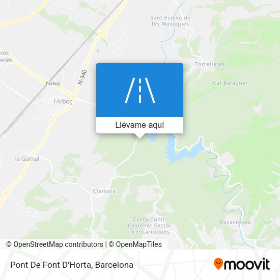 Mapa Pont De Font D'Horta