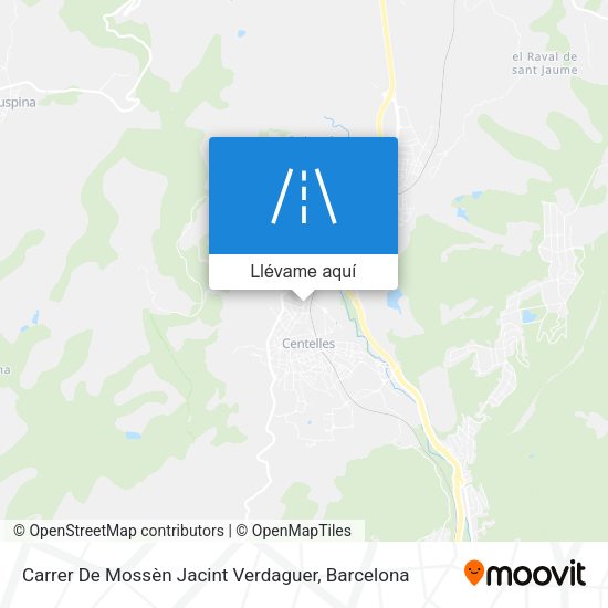 Mapa Carrer De Mossèn Jacint Verdaguer
