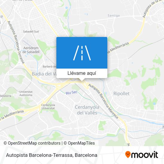Mapa Autopista Barcelona-Terrassa