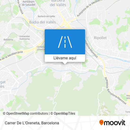 Mapa Carrer De L'Oreneta