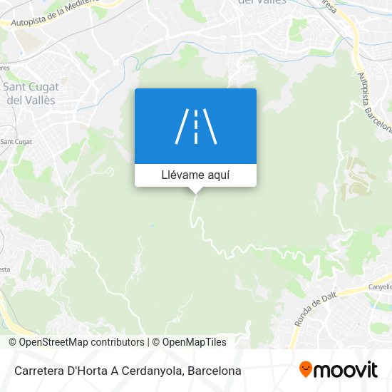 Mapa Carretera D'Horta A Cerdanyola