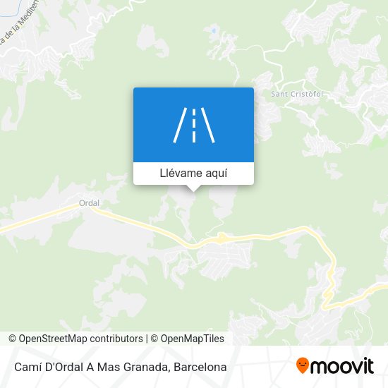 Mapa Camí D'Ordal A Mas Granada
