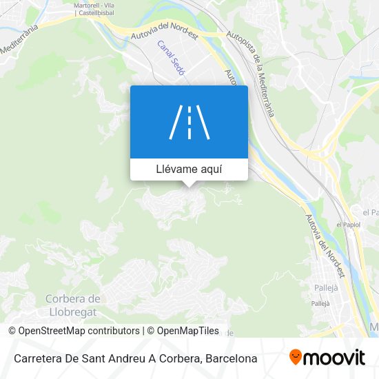 Mapa Carretera De Sant Andreu A Corbera
