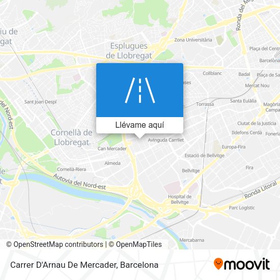 Mapa Carrer D'Arnau De Mercader