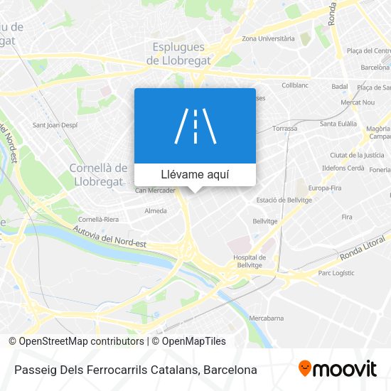 Mapa Passeig Dels Ferrocarrils Catalans