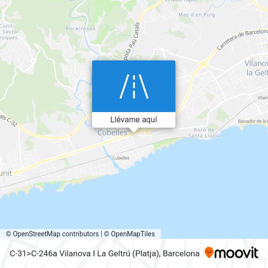 Mapa C-31>C-246a Vilanova I La Geltrú (Platja)