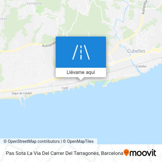 Mapa Pas Sota La Via Del Carrer Del Tarragonès