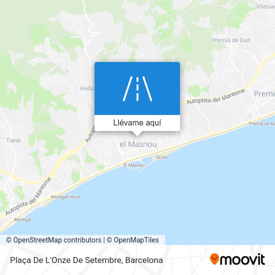 Mapa Plaça De L'Onze De Setembre