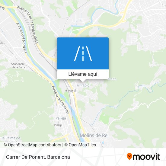 Mapa Carrer De Ponent