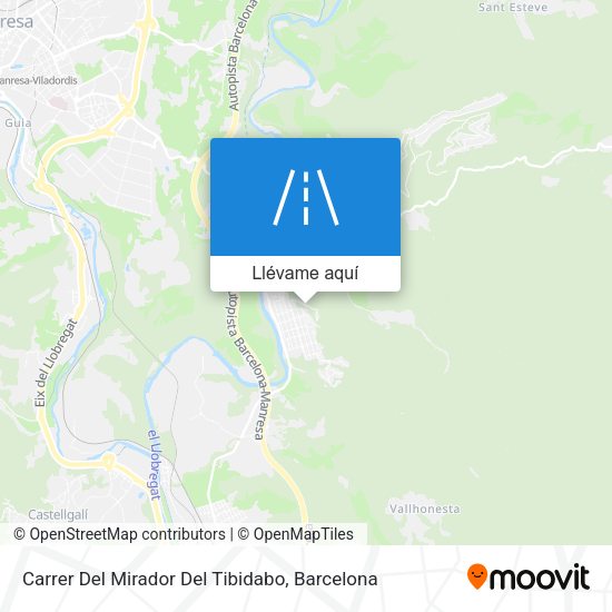 Mapa Carrer Del Mirador Del Tibidabo