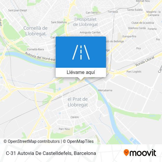 Mapa C-31 Autovia De Castelldefels