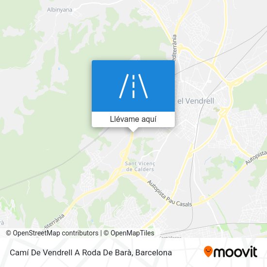 Mapa Camí De Vendrell A Roda De Barà