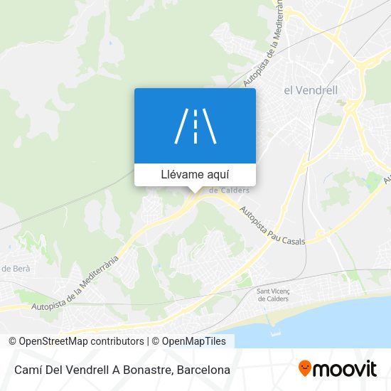 Mapa Camí Del Vendrell A Bonastre