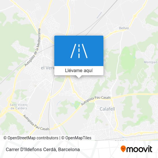 Mapa Carrer D'Ildefons Cerdà