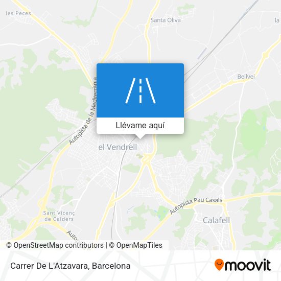 Mapa Carrer De L'Atzavara