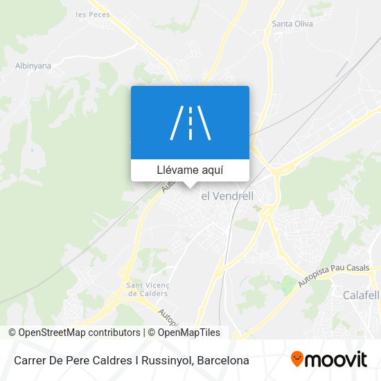 Mapa Carrer De Pere Caldres I Russinyol