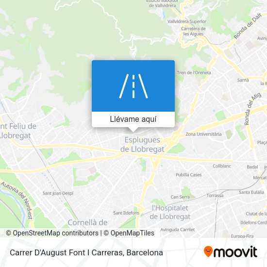 Mapa Carrer D'August Font I Carreras