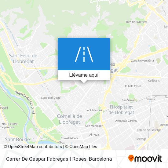 Mapa Carrer De Gaspar Fàbregas I Roses