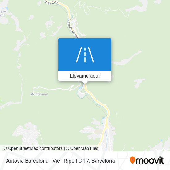 Mapa Autovia Barcelona - Vic - Ripoll C-17
