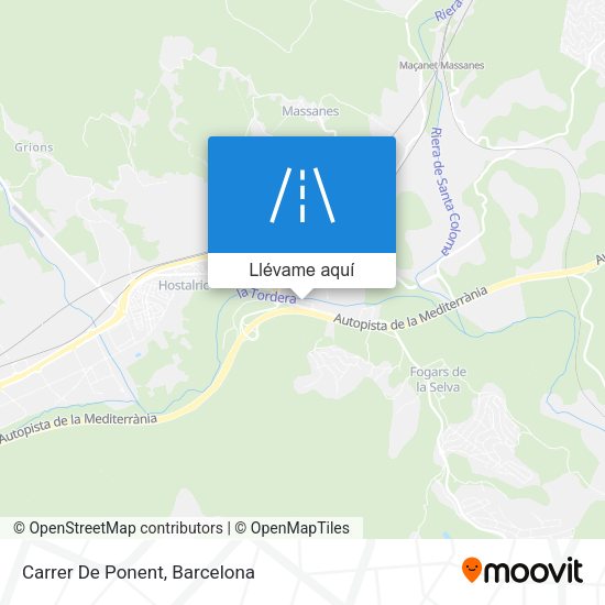 Mapa Carrer De Ponent
