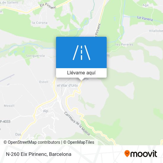 Mapa N-260 Eix Pirinenc