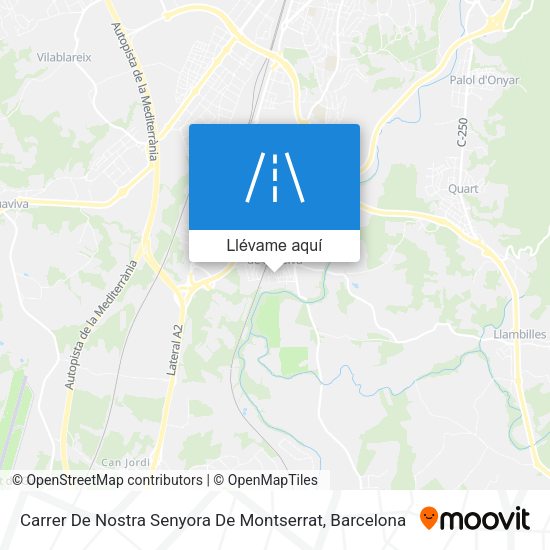 Mapa Carrer De Nostra Senyora De Montserrat