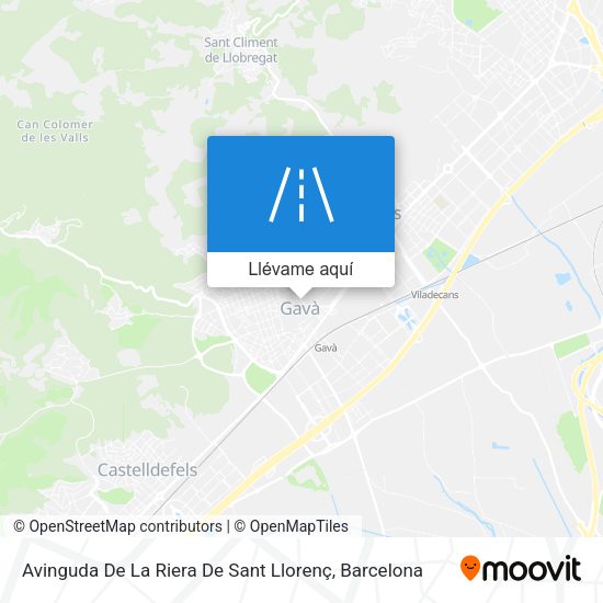 Mapa Avinguda De La Riera De Sant Llorenç