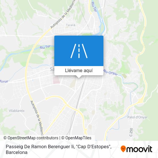 Mapa Passeig De Ramon Berenguer Ii, "Cap D'Estopes"
