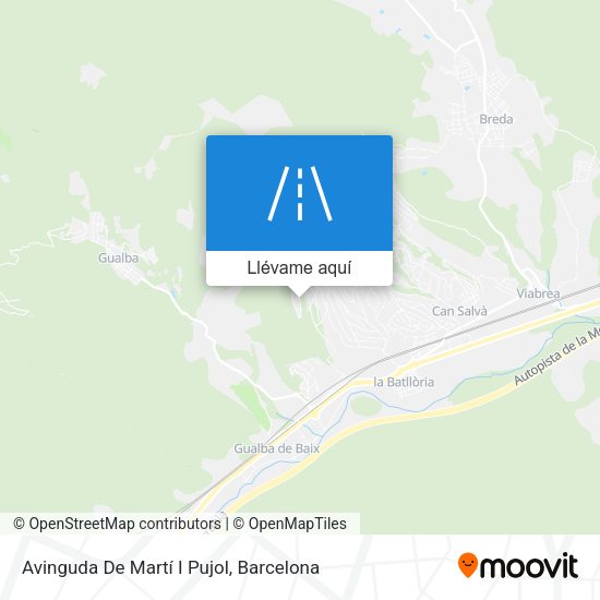 Mapa Avinguda De Martí I Pujol