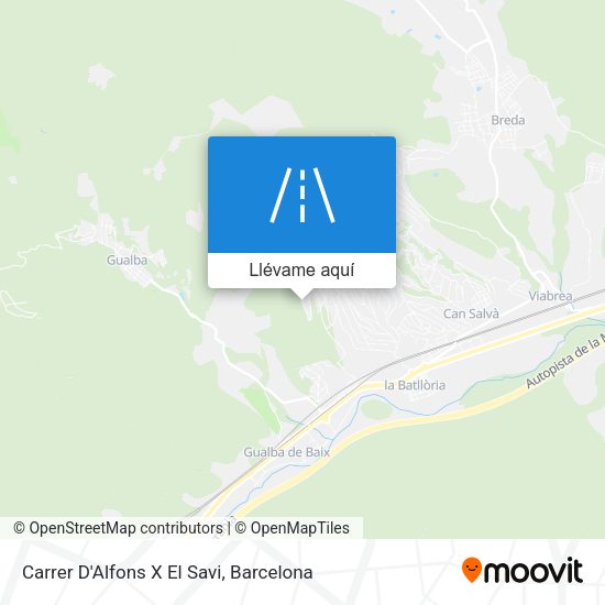 Mapa Carrer D'Alfons X El Savi