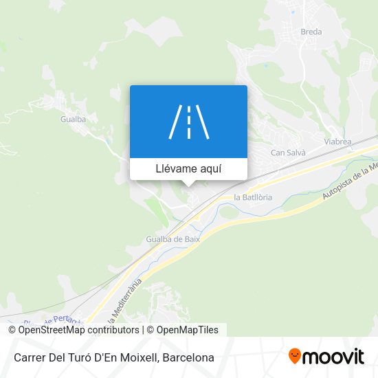 Mapa Carrer Del Turó D'En Moixell
