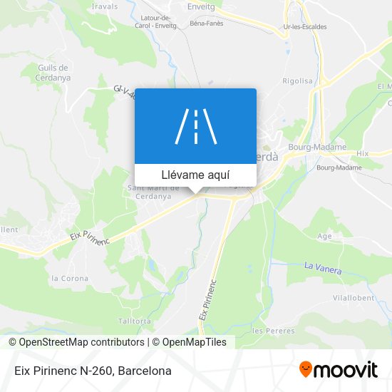 Mapa Eix Pirinenc N-260
