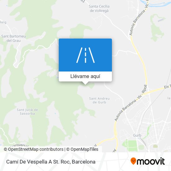 Mapa Camí De Vespella A St. Roc