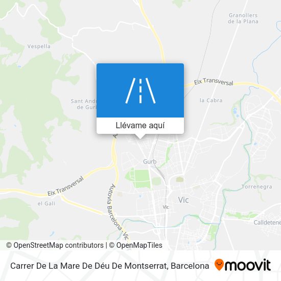 Mapa Carrer De La Mare De Déu De Montserrat