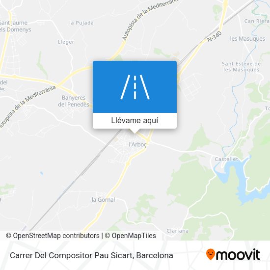 Mapa Carrer Del Compositor Pau Sicart
