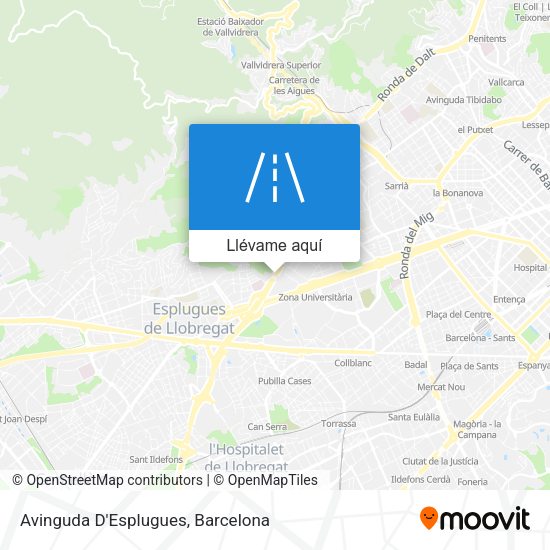 Mapa Avinguda D'Esplugues
