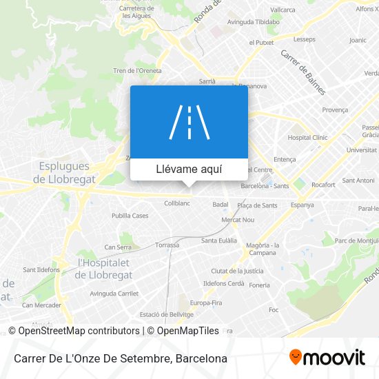 Mapa Carrer De L'Onze De Setembre