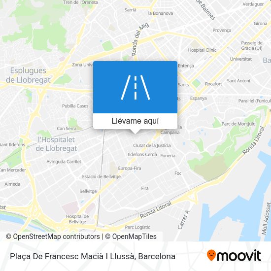 Mapa Plaça De Francesc Macià I Llussà