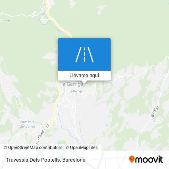 Mapa Travessia Dels Poatells