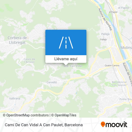 Mapa Camí De Can Vidal A Can Paulet