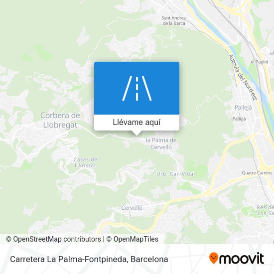 Mapa Carretera La Palma-Fontpineda